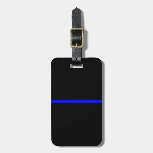 The Symbolic Thin Blue Line Statement Luggage Tag (Front Vertical)