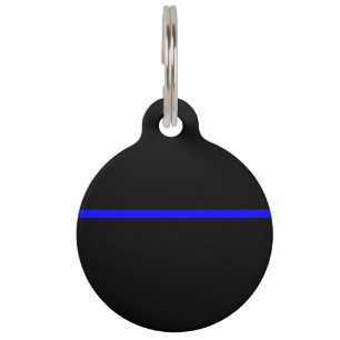 The Symbolic Thin Blue Line Statement Pet Tag