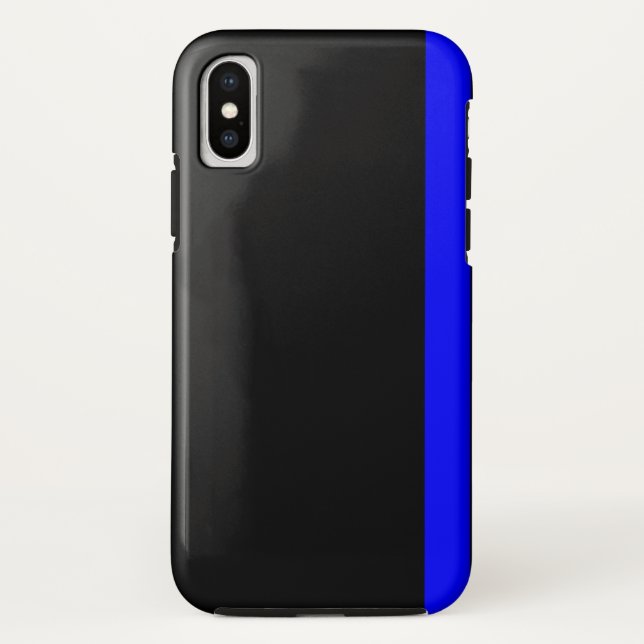 The Symbolic Thin Blue Line Vertical Black Case-Mate iPhone Case (Back)