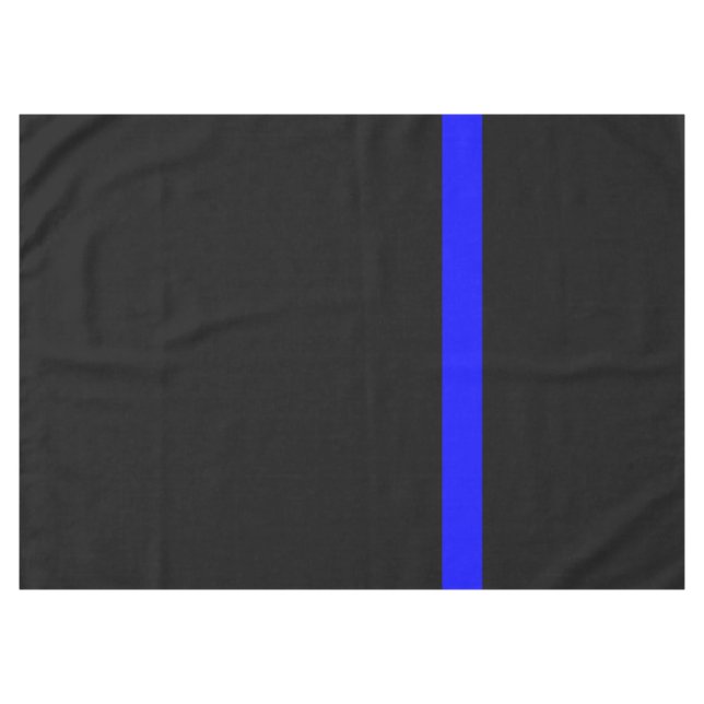 The Symbolic Thin Blue Line Vertical Style Tablecloth (Front (Horizontal))