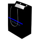 The Symbolic Thin Blue Line Your Text on Black