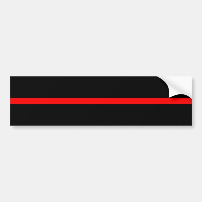 The Symbolic Thin Red Line Decor Bumper Sticker (Front)