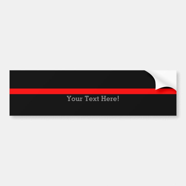 The Symbolic Thin Red Line Personalise This Bumper Sticker (Front)