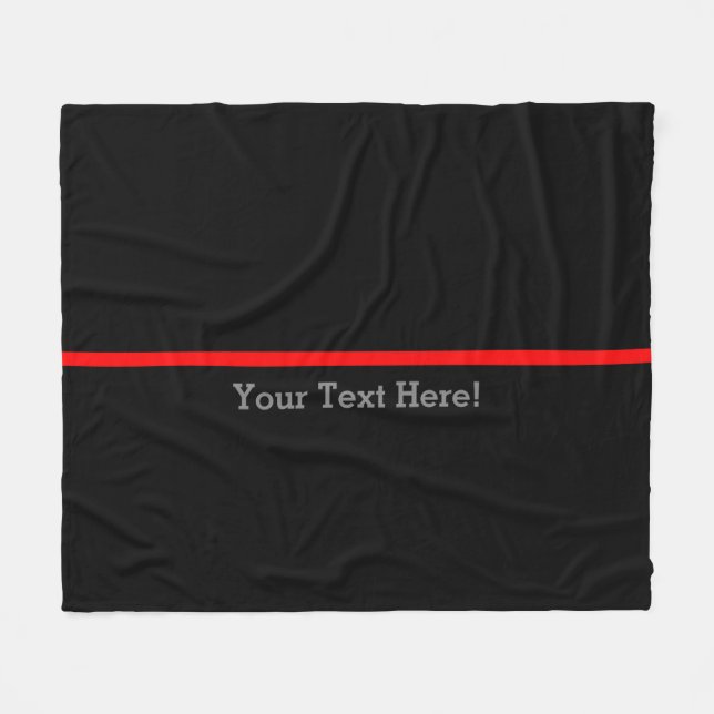 The Symbolic Thin Red Line Personalise This Fleece Blanket (Front (Horizontal))