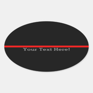 The Symbolic Thin Red Line Personalise This Oval Sticker