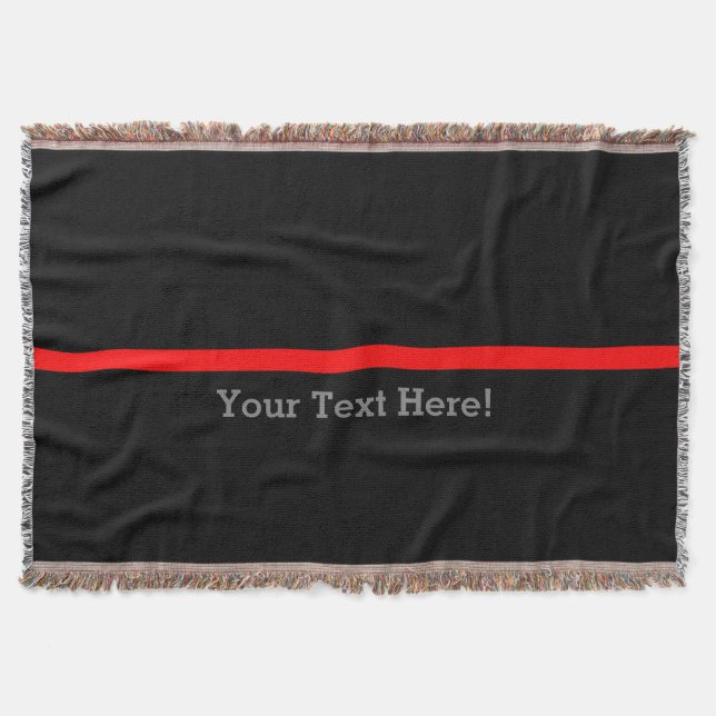The Symbolic Thin Red Line Personalise This Throw Blanket (Front)