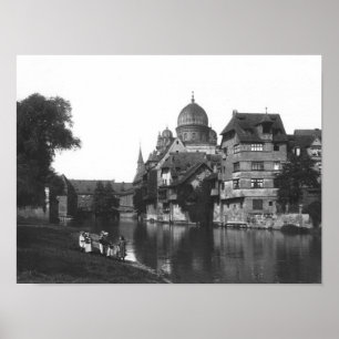 The synagogue at Nuremberg, c.1910 Poster