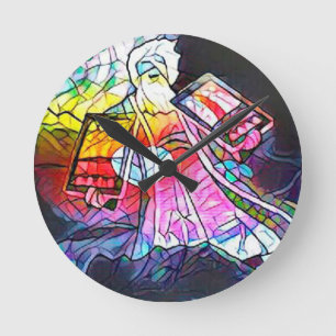 The Tablets of Moses Round Clock