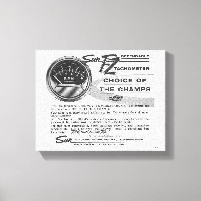 'The Tach of Champs' Canvas Wall Art  (Front)