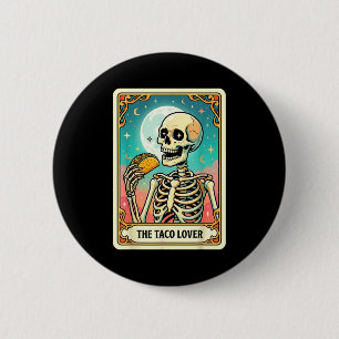 The taco lover tarot card 6 cm round badge