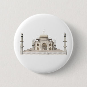 The Taj Mahal: 3D Model: 6 Cm Round Badge