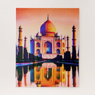 The Taj Mahal Against a Sunset Sky Jigsaw Puzzle
