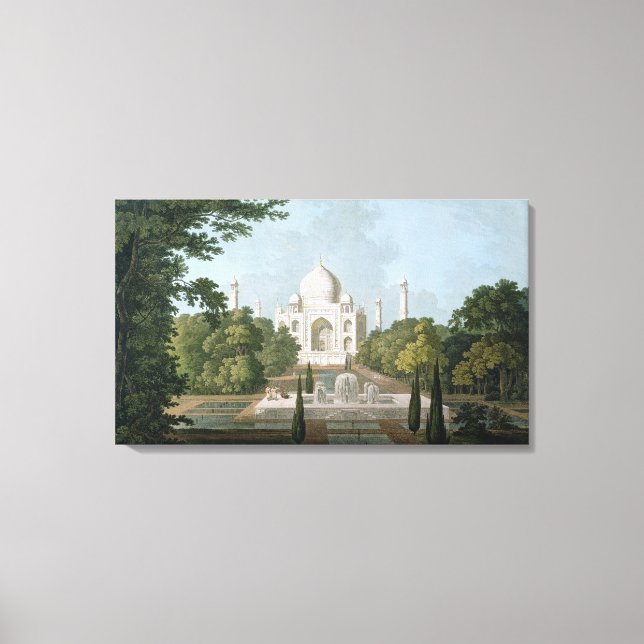 The Taj Mahal, Agra, from the Garden Canvas Print (Front)