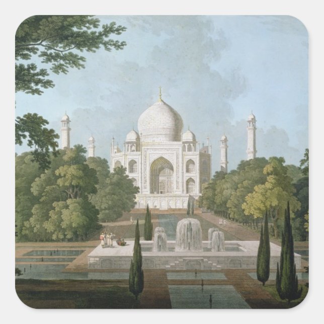 The Taj Mahal, Agra, from the Garden Square Sticker (Front)