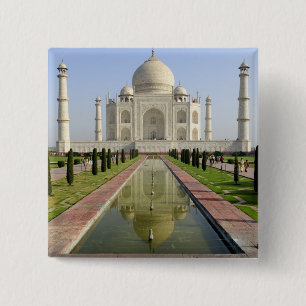 The Taj Mahal, Agra, Uttar Pradesh, India, 15 Cm Square Badge