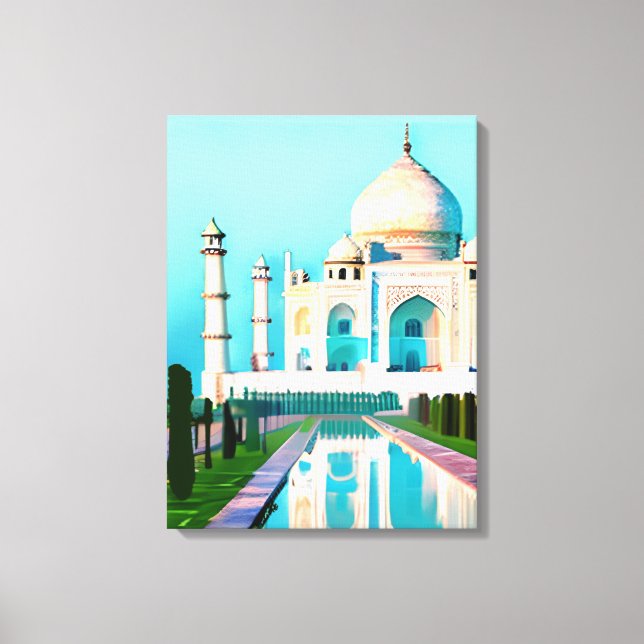 The Taj Mahal Under a Dawn Sky Canvas Print (Front)