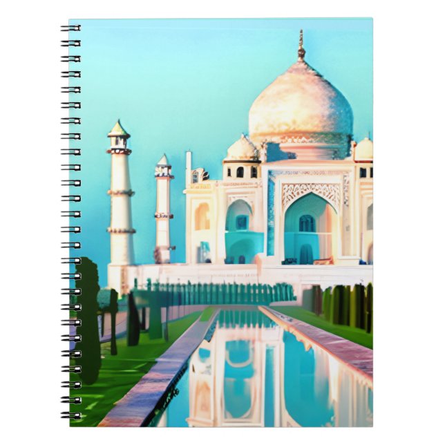 The Taj Mahal Under a Dawn Sky  Notebook (Front)