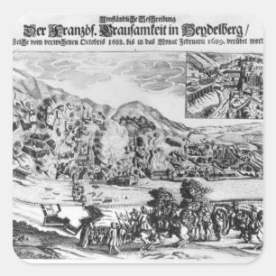 The taking and destruction of Heidelberg by Square Sticker