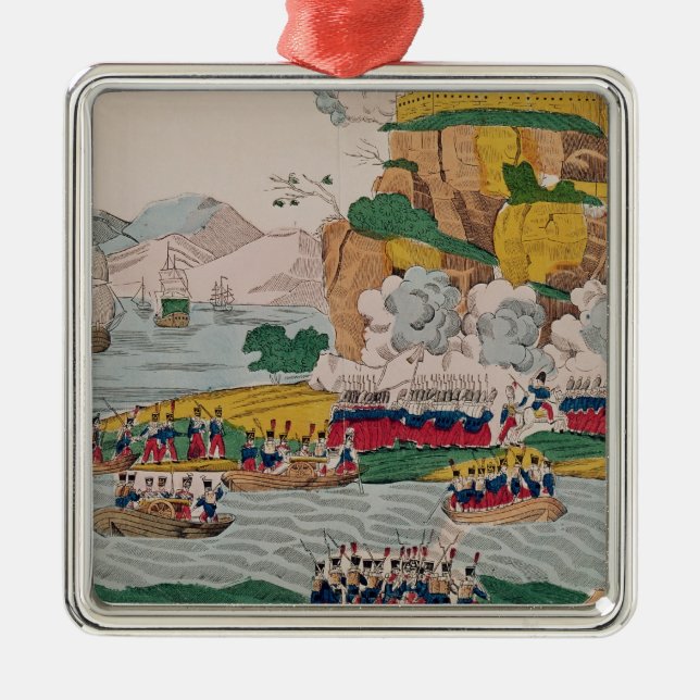 The Taking of Algiers by the French Metal Tree Decoration (Front)