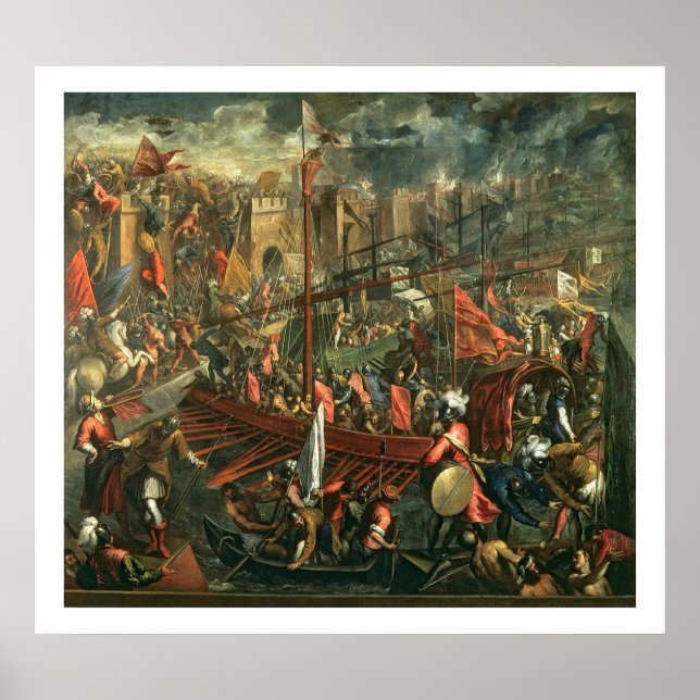 The Taking of Constantinople (oil on canvas) Poster (Front)
