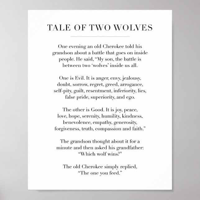 The Tale of Two Wolves Poster (Front)