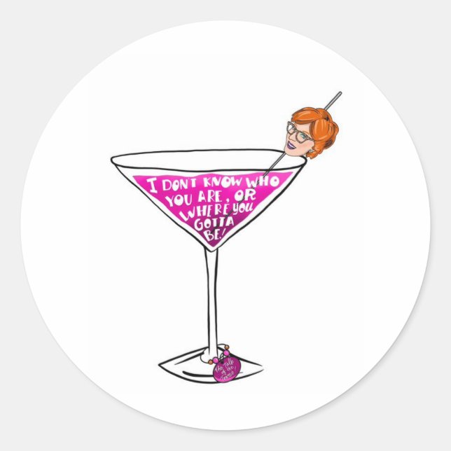The Talk of the Townie: Pammy Cocktail Sticker  (Front)