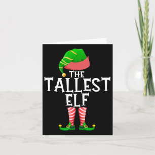 The Tallest Elf Matching Family Group Christmas Pa Card
