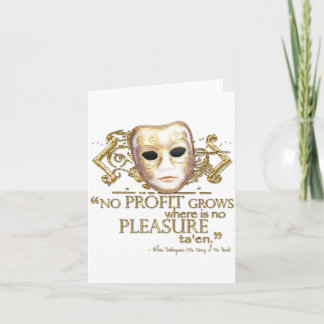 The Taming of the Shrew Quote (Gold Version) Card
