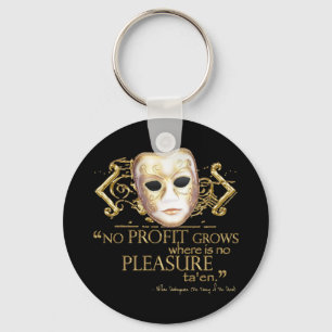 The Taming of the Shrew Quote (Gold Version) Key Ring