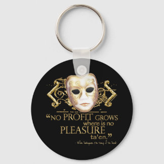 The Taming of the Shrew Quote (Gold Version) Key Ring