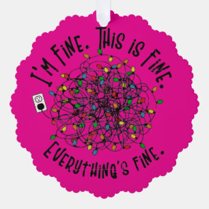  The Tangled Truth of Holiday Stress Tree Decoration Card