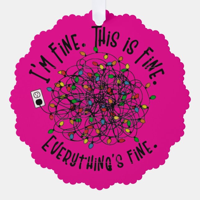  The Tangled Truth of Holiday Stress Tree Decoration Card (Front)