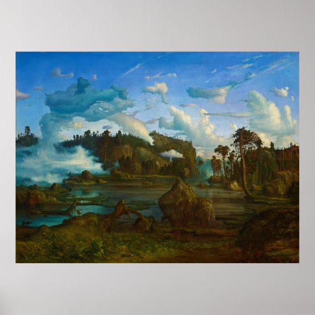 The Tarn by Lars Hertervig (1865) Poster (Front)