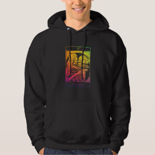 The Tarot Card Rainbow Occult Goth Lesbian Skeleto Hoodie
