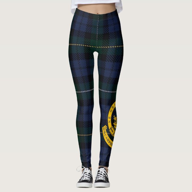 The Tartan + Logo Leggings (Front)