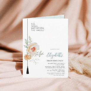 The Tassel Was Worth Hassle Photo Graduation Invitation
