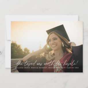 The Tassel Was Worth The Hassle Script Graduation Announcement