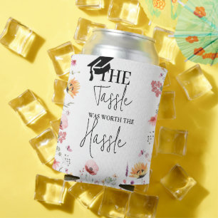 The tassel worth the hassle Wildflower Graduation  Can Cooler