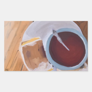 The Taste of Warmth Rectangular Sticker