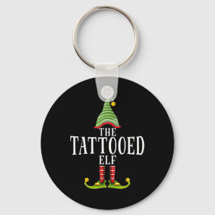 The Tattooed Elf Funny Matching Pajama Xmas Key Ring