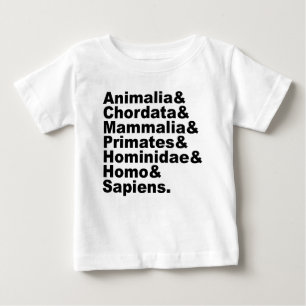 The Taxonomy of Man   Kingdom Through Species Baby T-Shirt