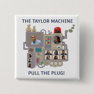 The Taylor Machine 15 Cm Square Badge