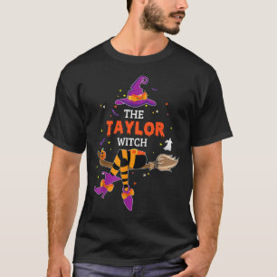 The Taylor Witch Hat Halloween Ghost Surname First T-Shirt