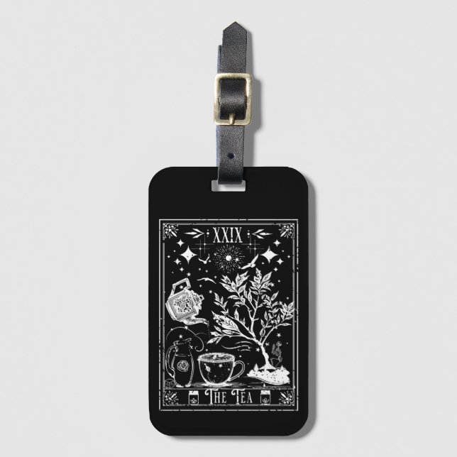 The Tea Tarot Card Luggage Tag (Front Vertical)