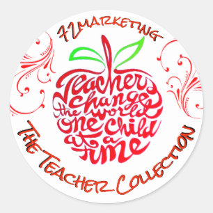 The Teacher Collection Label Sticker Apple School
