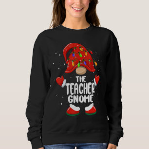 The Teacher Gnome Christmas Family Matching Pjs  X Sweatshirt