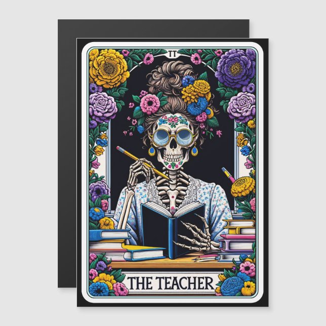 "The Teacher" Tarot Card Magnet (Front/Back)
