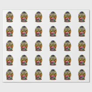 The Teacher The Legend Personalised Educator Wrapping Paper