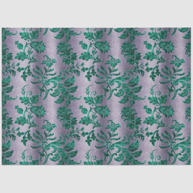 The Teal Velvet  Series Design 1 Tissue Paper (Front)
