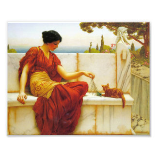 The tease by John William Godward Photo Print